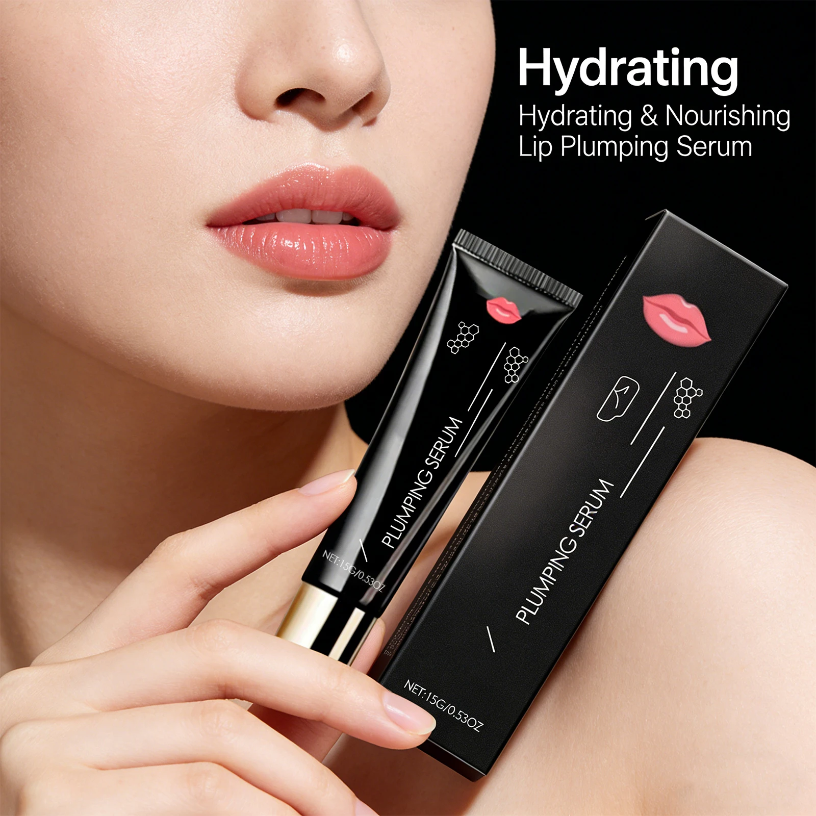 Plumping Serum for Lip Fade Fine Lines Lip Volumizing Serum for Smoother,Fuller Lips Sexy Enhance Lip Elasticity Lips Care 15g