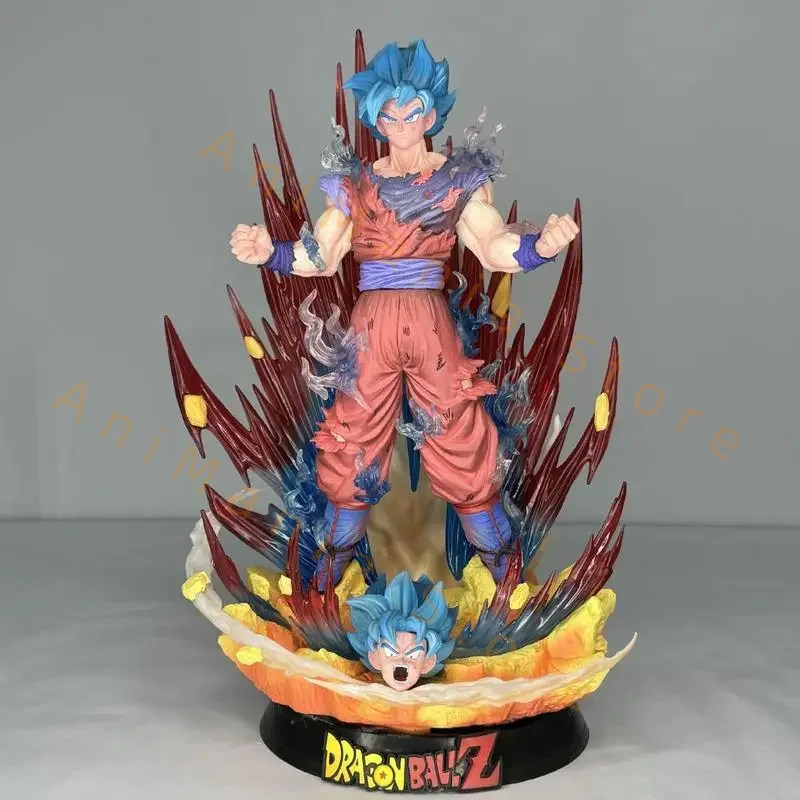 45 cm Dragon Ball Goku Super Saiyan God Super Saiyan Anime Figuur Model Standbeeld Jongens Collectie Desktop Decoratie Ornament Speelgoed