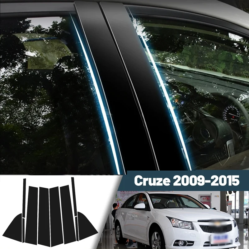 

Glossy Black Carbon Fiber Window Door Deal B C Pillar Post Cover Sticker For Chevrolet Cruze 2009-2015 2010 2011 2012 2013