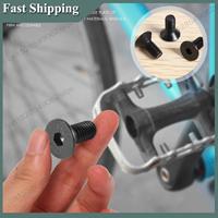 -ABKM 8Pcs MTB Bike Lock Shoe Cleat Mounting Screw For Shimano SPD Self-Locking Pedal Lock Steel Black