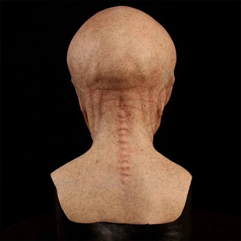 Alien Scary Latex Full Face Mask para adultos, fantasias UFO Cosplay, Horror Prop, Terror Chapelaria, Boneca, Festa de Halloween, Homens, Mulheres