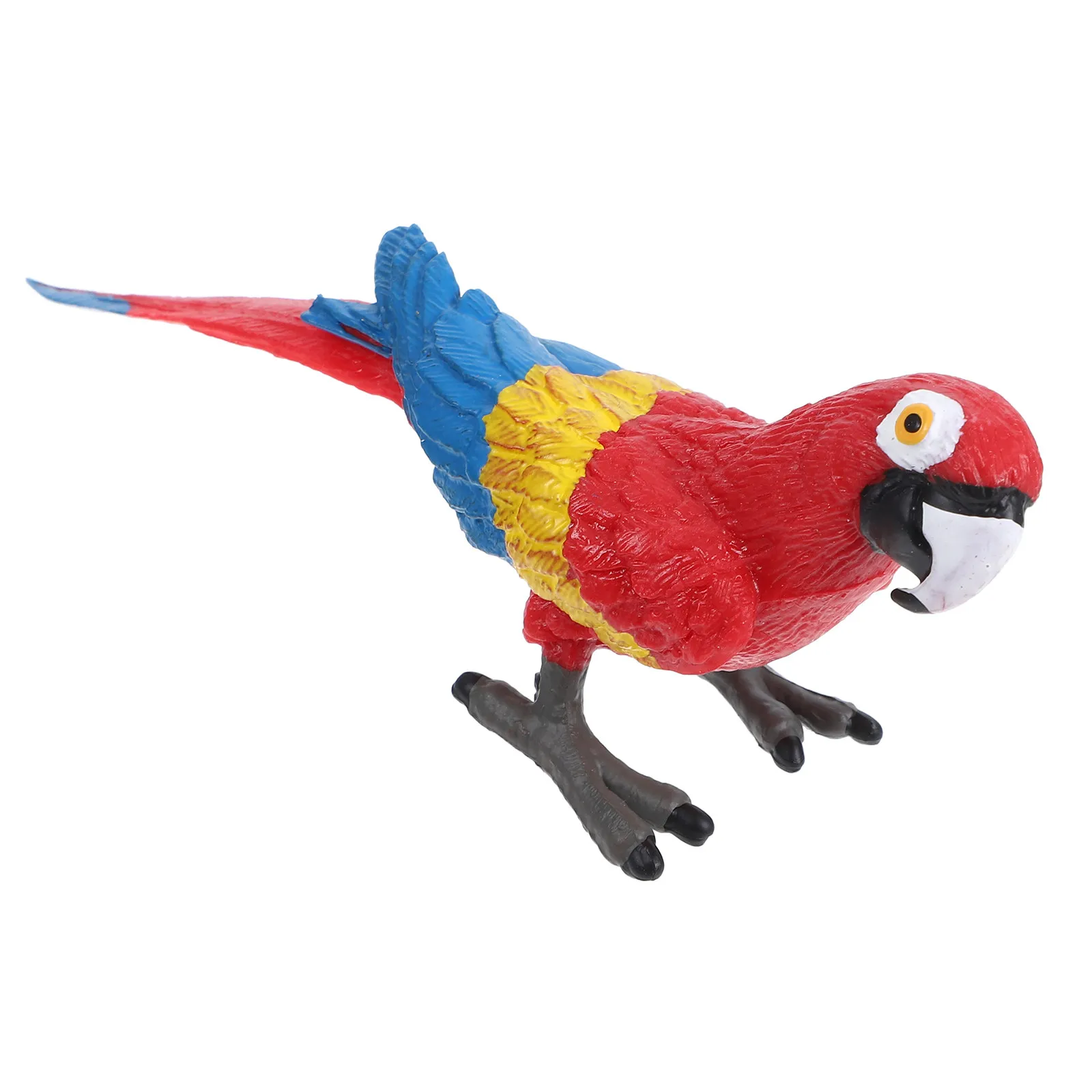 

Очаровательная красная птица-попугай: имитация животного для детей, развивающая игра для распознавания цветов, настольное украшение, высокая детализация