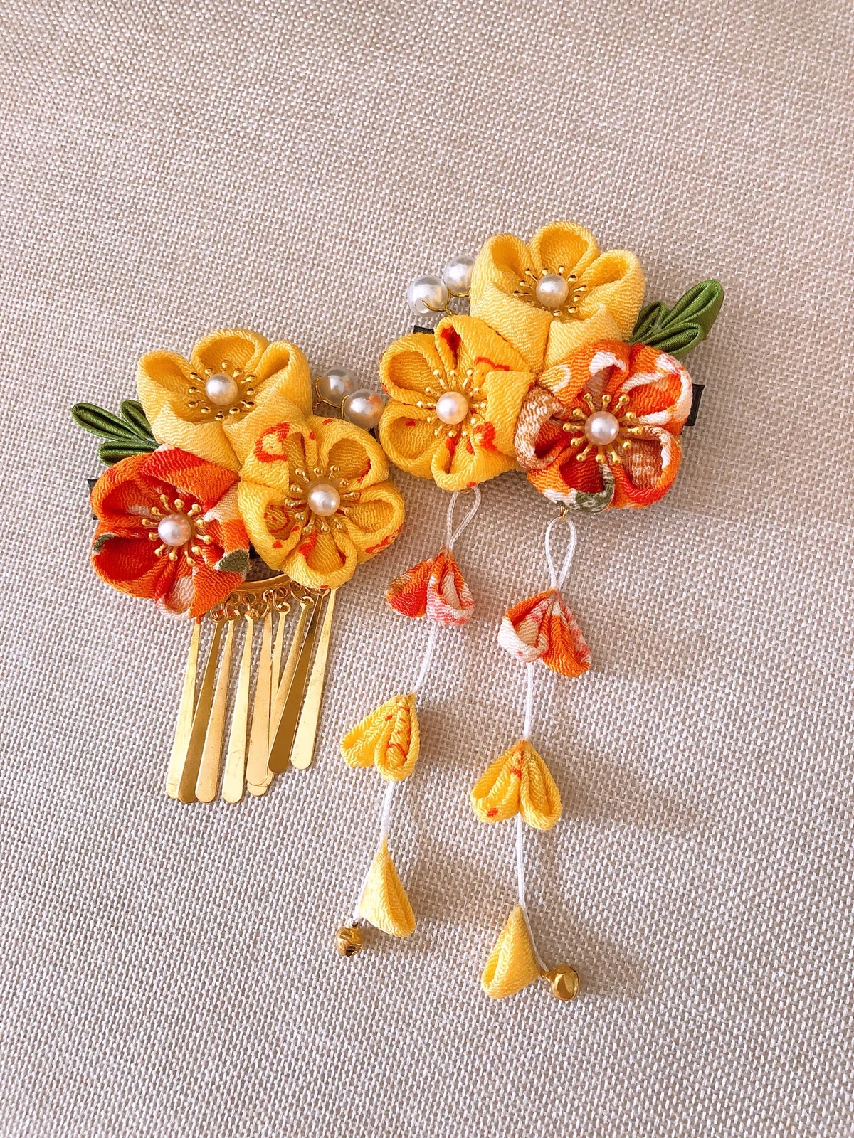 Japanese Hair Accessories Hairpins Kimono Photo Tassel Edge Clips Handmade Headdress Joinery Hairpins