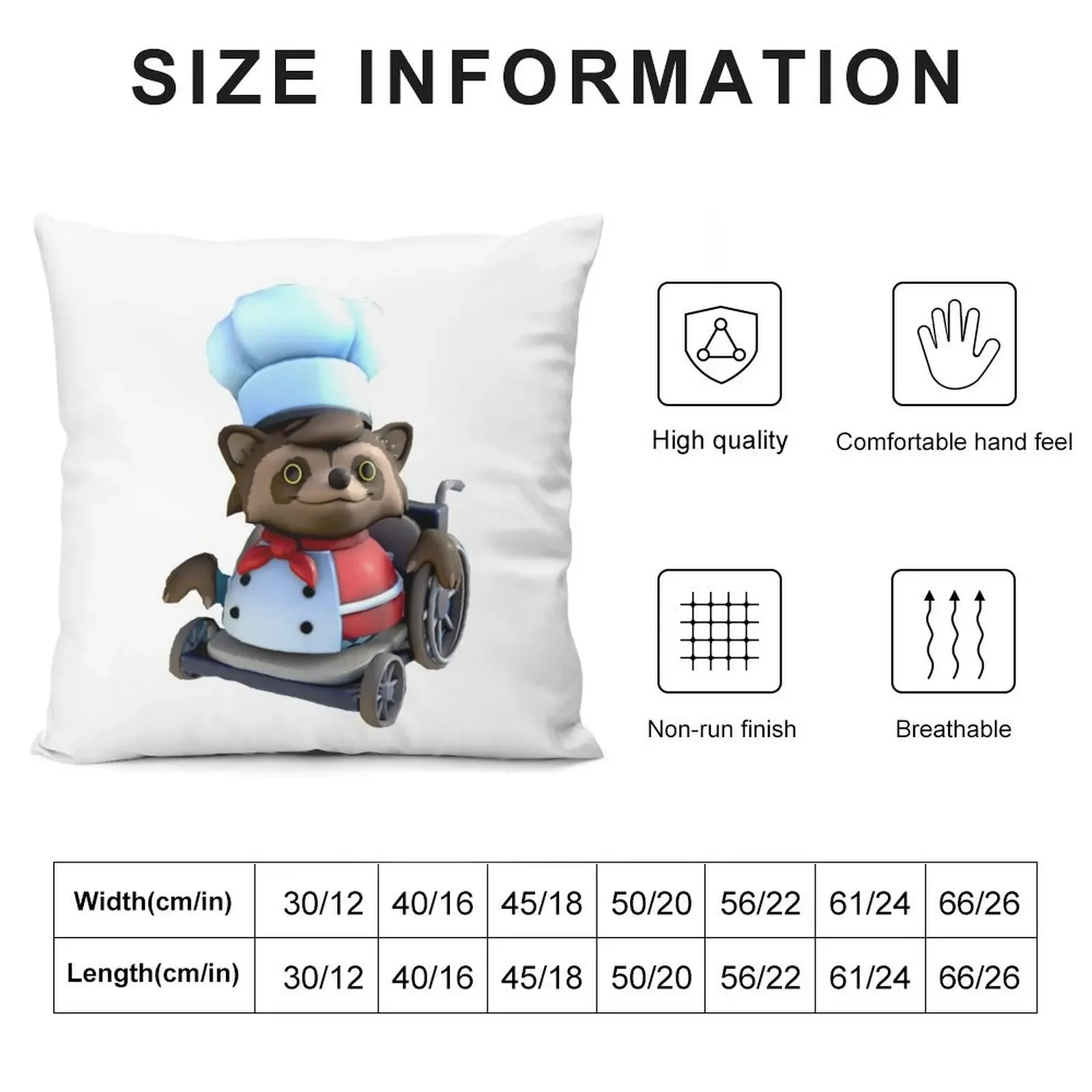 Overcooked Raccoon Throw Pillow Christmas Cushion For Home pillow cover christmas Christmas Pillow