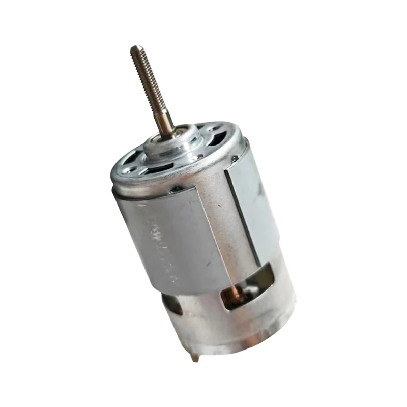 Threaded Drive End Motor Replacement RS755 for Grass Cutter Repair, Metal Outer Housing, 98 x 44.5 mm, Long Motor Component for