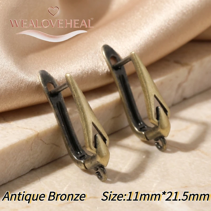 schmuckherstellung zubehör，Vintage Messing-Ohrringhaken, Antik-Bronze und Antik-Kupfer Ohrhaken für DIY-Schmuckherstellung, Ohrring-Zubehör – Detail 21