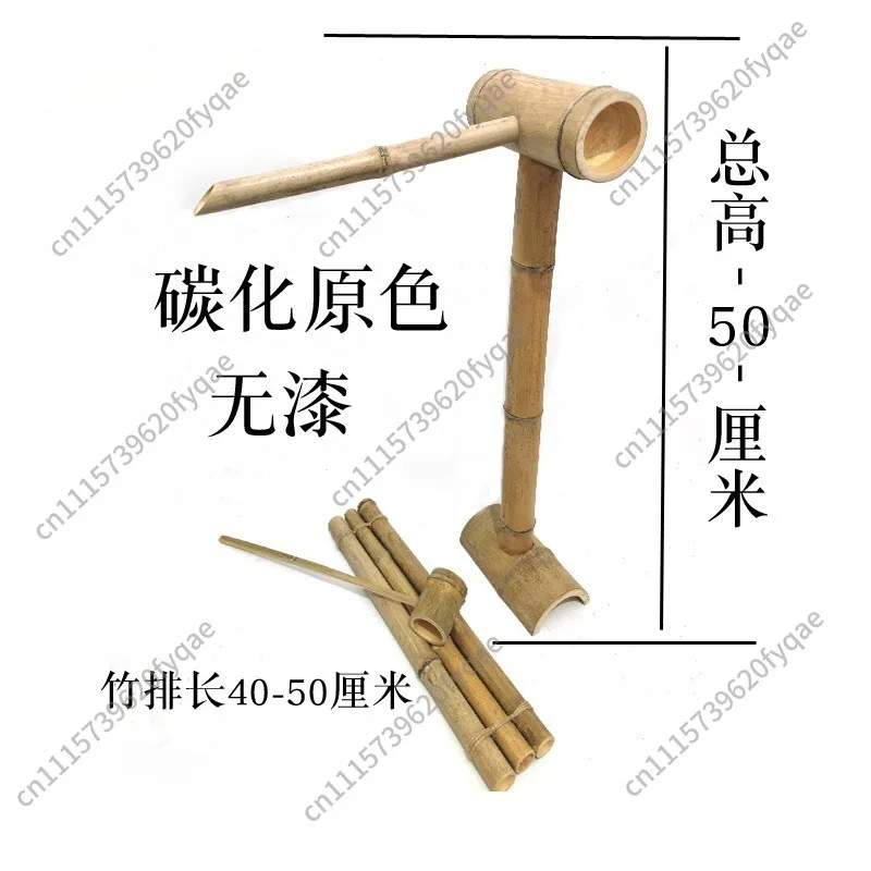Bamboo Water Fountain Ornament, Water Pump Filter Circulation System for Stone Trough Fish Tank Garden