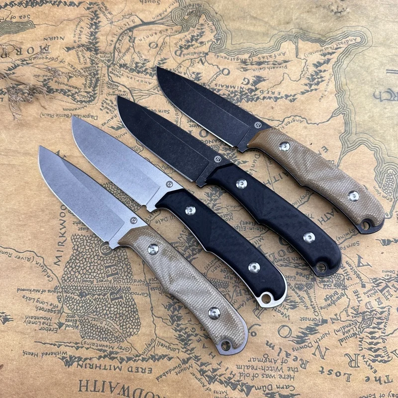 R small straight knife D2 steel blade G10 handle outdoor tactical military jungle wilderness survival EDC pocket knife gift