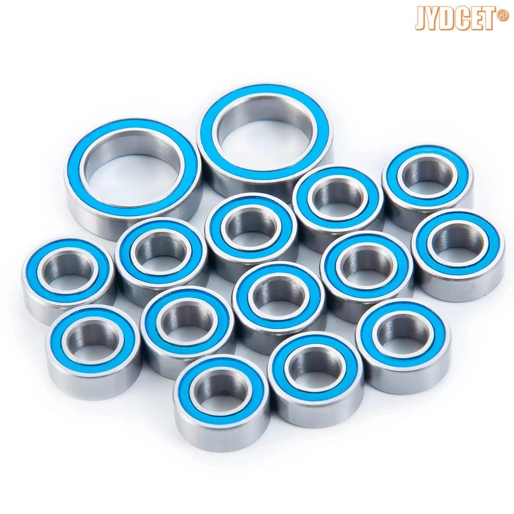 

15pcs Blue Rubber Sealed Bearing Kits - Precision High Speed Bearing for RC 1/10 ECX 2wd Amp MT, Amp DB