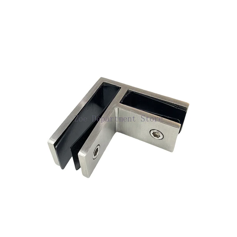 2Pcs Cast 304 Stainless Steel 90 180 Degrees Glass Clamp Non-Drill Clip For Handrail Railing Swimming Pool Fence Joint