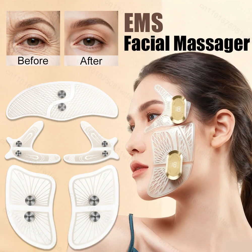 EMS Massage du visage raffermissement de la peau stimulateur musculaire à microcourant soulager la Fatigue Lifting du visage outil de soins de beauté des yeux