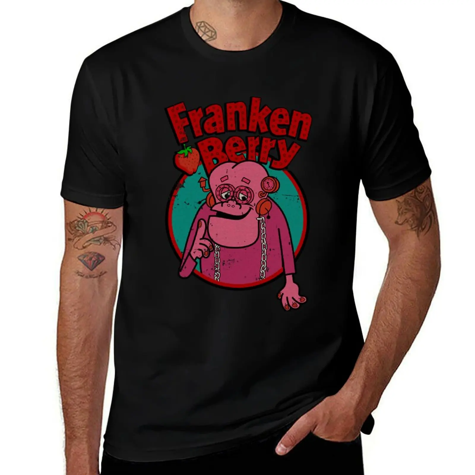 

FrankenBerry T-Shirt Soft Casual Short Sleeve Cotton Tee