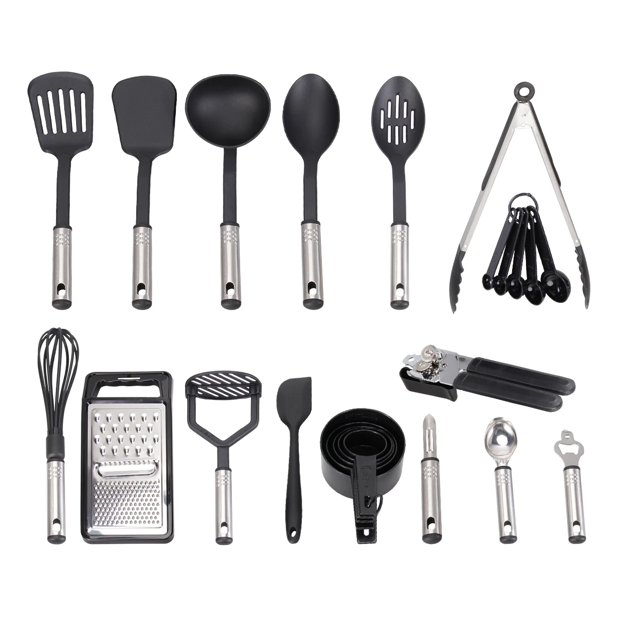 

24 Pcs Non-stick Pan Kitchen Utensils Set Extra Long Stainless Steel Cooking Tools Heat Resistant Bake Cook