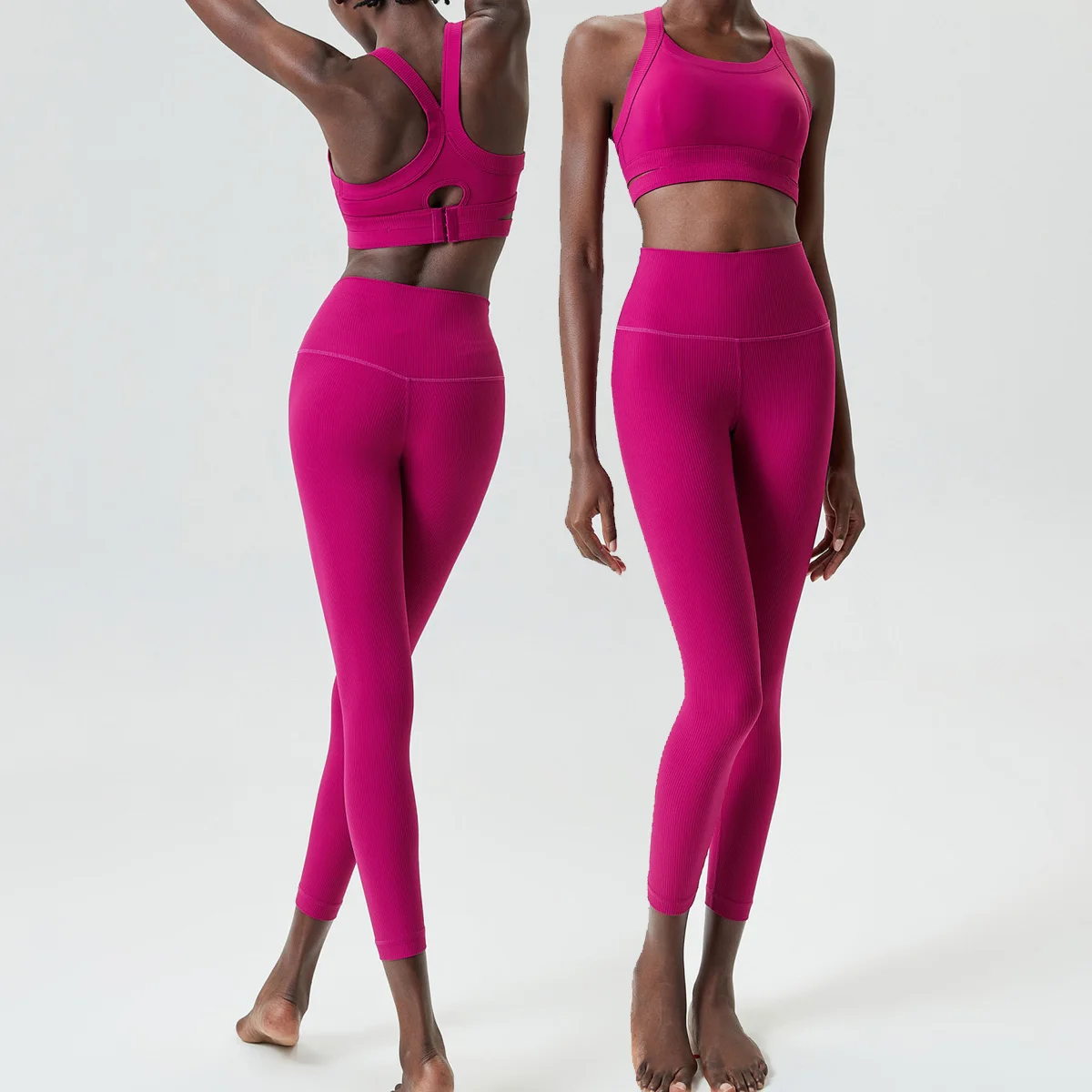 

Yoga Clothes 2 Piece Women's Tracksuit Athletic Wear Pilates Fitness Suit Gym Workout Push Up Clothes Sports Bra Leggings Suit