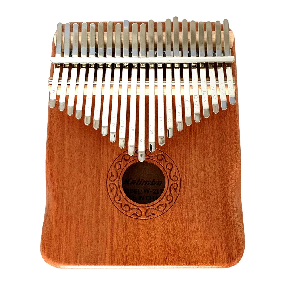 Pro Mahogany Wooden Kalimba 21 Key Finger Thumb Piano Mbira Acacia Musical Instrument Gift for Beginner Learning