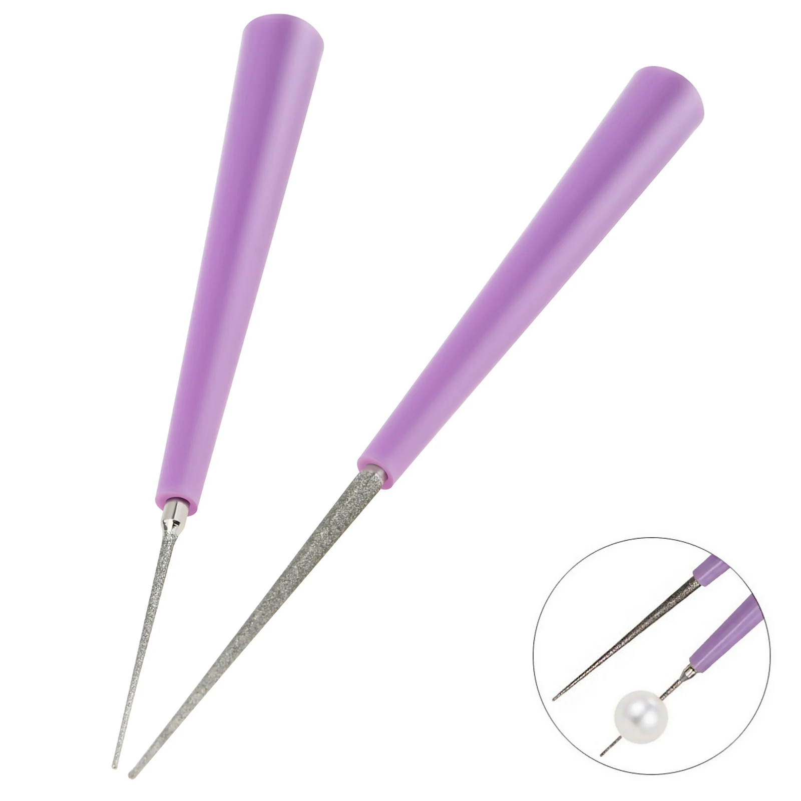 

Diamond Pearl Glass Bead Reamer Burr Beading Hole Enlarger Tools Puncher for DIY Jewelry Making