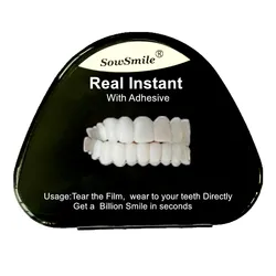 SowSmile Silikon Gel Echt Instant Dental Oral Gefälschte Zähne Snap auf Perfekte Lächeln Weiß Bleaching Veneers Ausrüstung Instrument