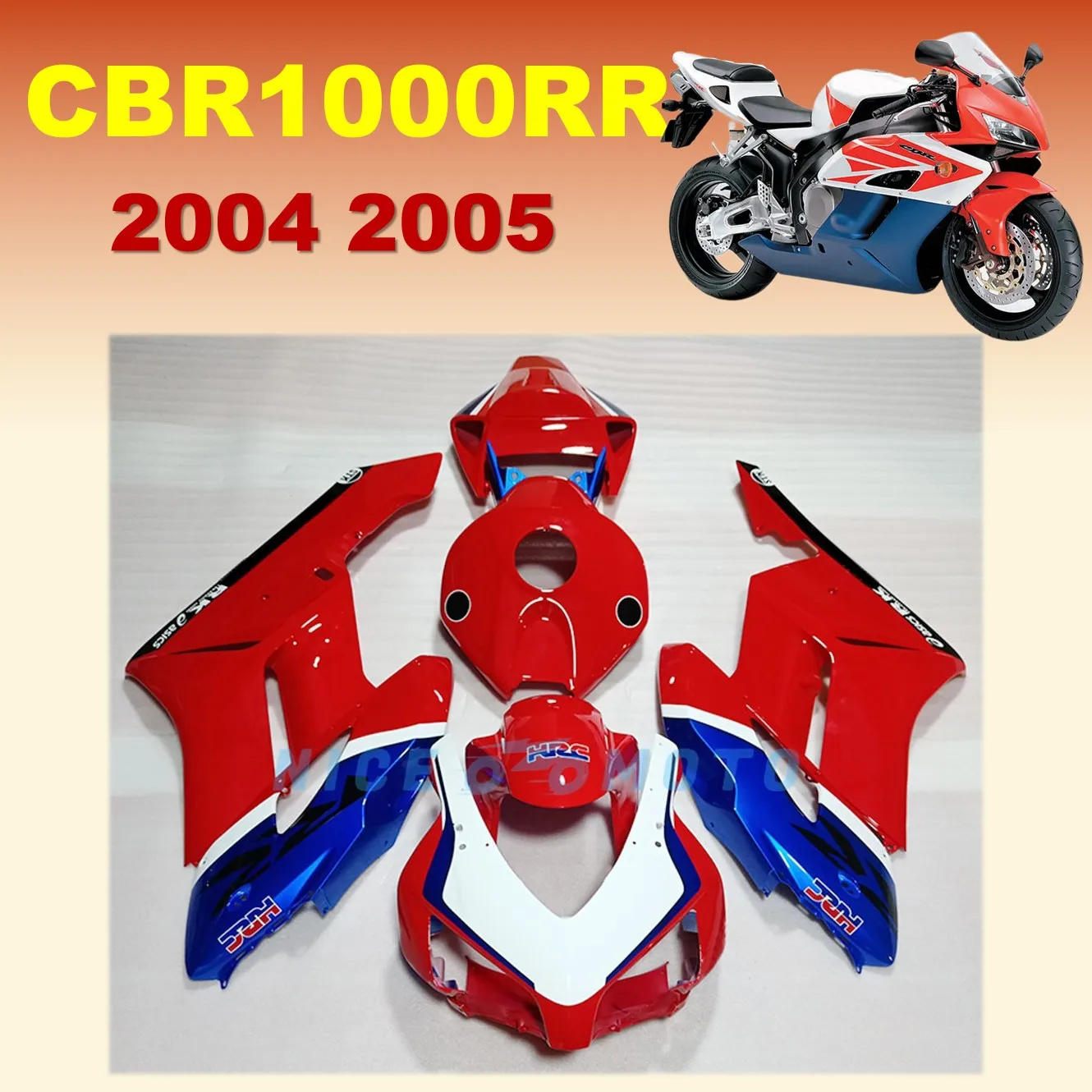 Fit For Honda CBR 1000RR 2004 2005 Bodywork Fairing Kit CBR1000RR 04 05 red white blue Superior Motorcycle Injection fairings