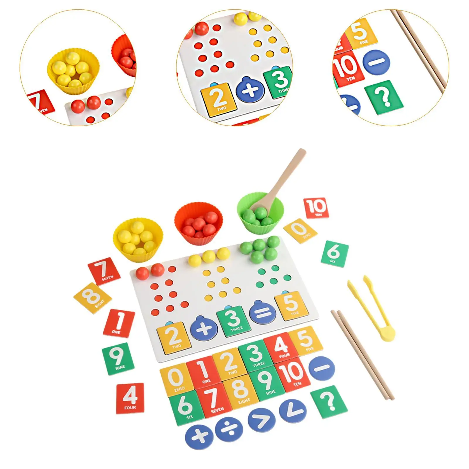 Jeu de perles à clip pour la coordination de la motricité fine, activité de la maternelle