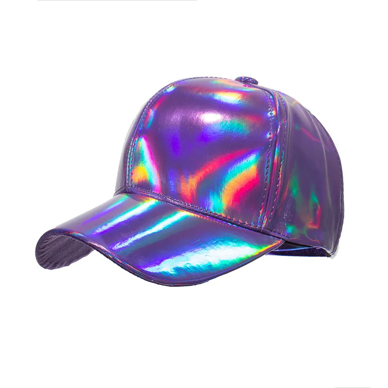 Zhongmei's new summer and autumn productsPUSolid color laser baseball cap for sun protection and outdoor use