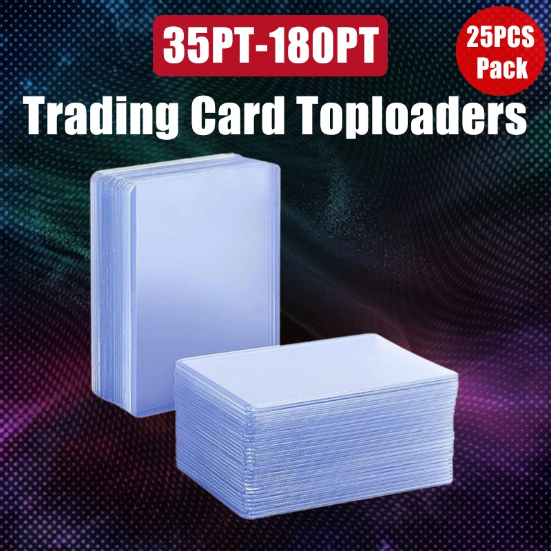 25PCS  Pack 35-180PT Trading Card PVC Toploaders, 3