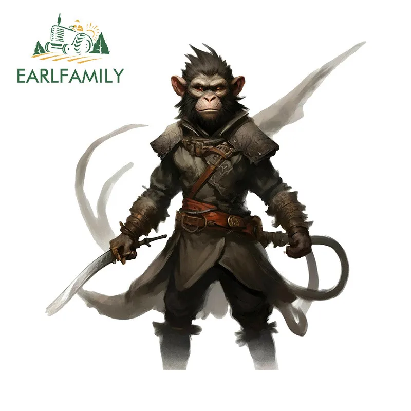 EARLFAMILY 13 см Gorilla Samurai автомобильная наклейка персонализированная водостойкая виниловая наклейка подходит для кондиционера, багажа мотоцикла