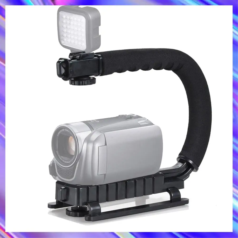 

A98Z U C Shaped Holder Grip Video Handheld Stabilizer Holder Grip Flash Bracket Mount Adapter Hot Shoe For Dslr Slr
