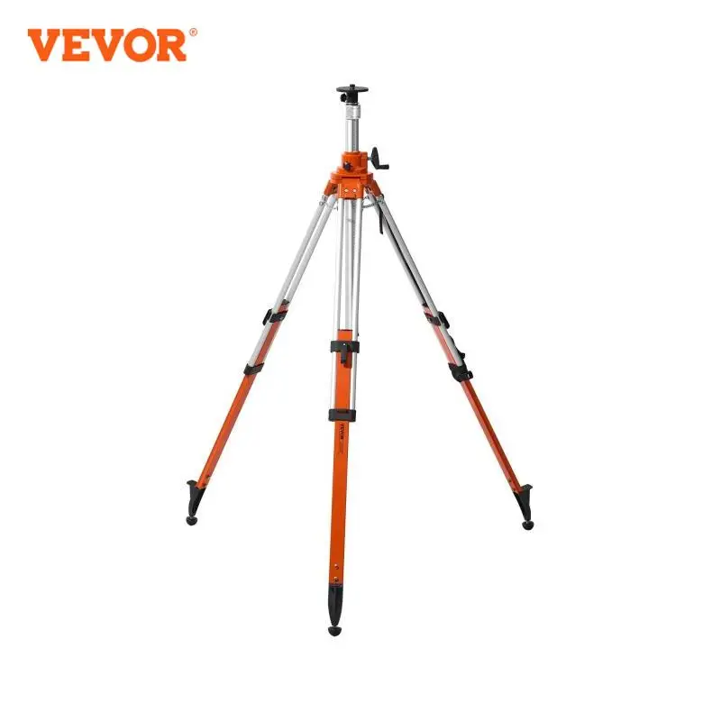 VEVOR Laser Level Tripod Stand Thread Mount Height Adjustment Heavy Duty Survey Tripod with Level Bubble & Diffusion Limiter