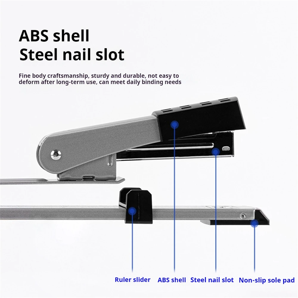 دباسة كتب بذراع طويلة شديدة التحمل - سعة 25 ورقة، عمق 12 بوصة، ميزان دقيق، جسم معدني، متينة للمكتب/المجلات #3