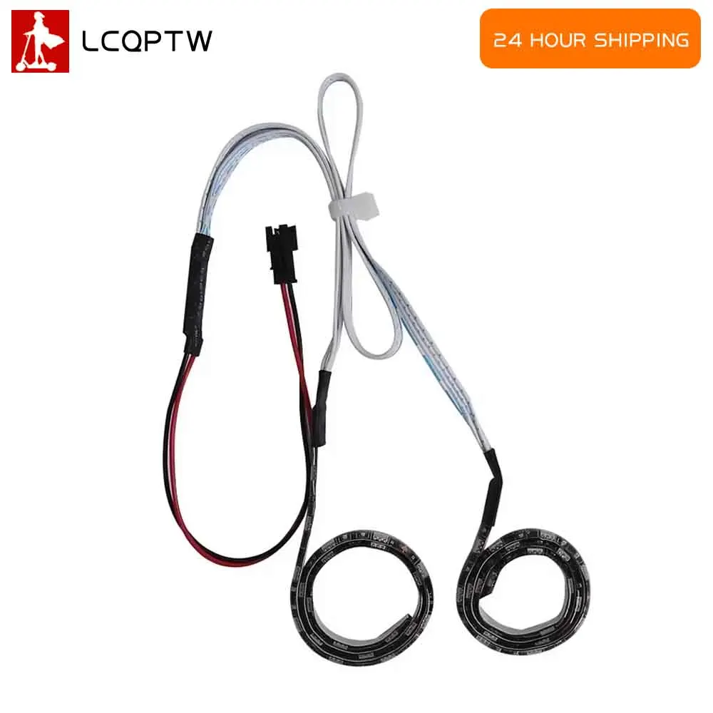 Tira de luces LED impermeable para patinete eléctrico Kugoo M4/M4 Pro, linterna, lámpara de barra, accesorios de tira de luz de advertencia de seguridad nocturna