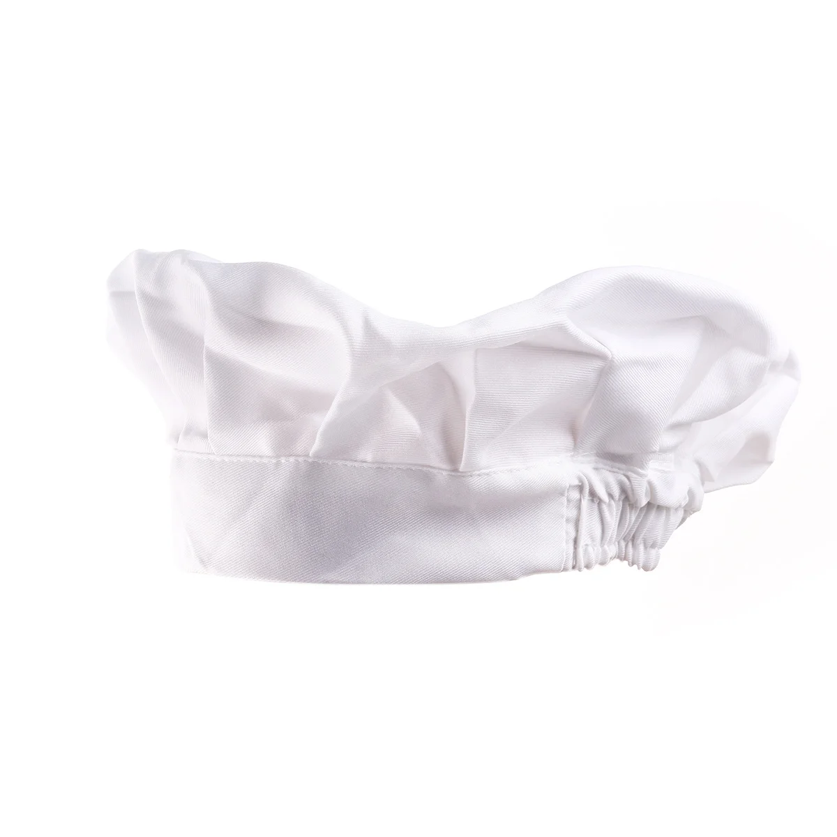 シェフハット ユニセックス 綿100% ラウンドトップ クッキングキャップ レストラン キッチン バーベキュー パーティー 学校 ケータリングスタッフ用 ホワイト