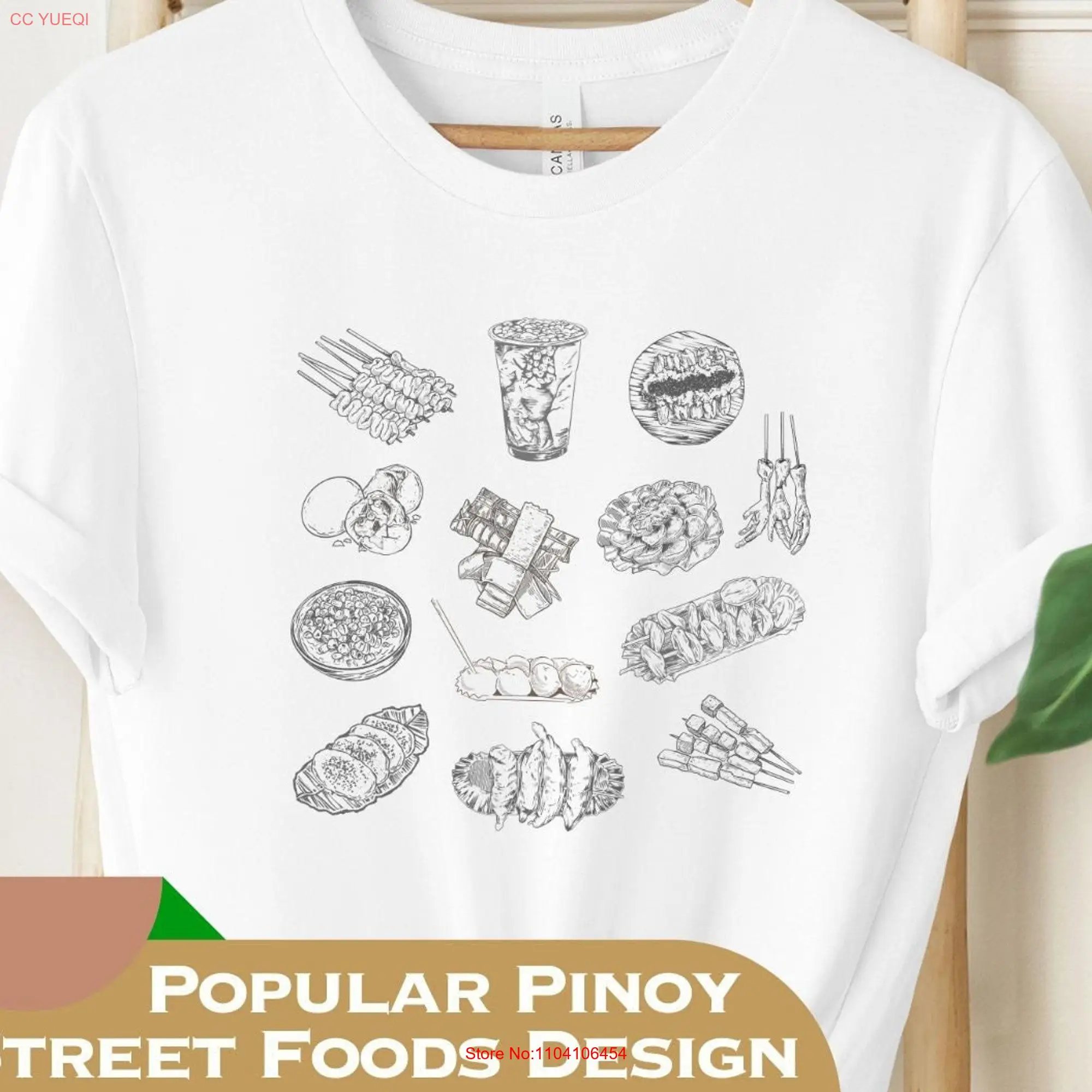 Filipino Street Foods T Shirt Pinoy Featuring Popular Snack Items In The Philippines Kikiam Isaw Balut Suman Taho Fish Ball etc