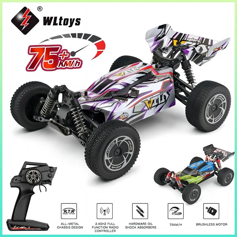 

WLtoys 144016 Fast RC Cars 35KM/H OR 75KM/H 1/14 off Road 4WD Drift Toys,2.4G Remote Control Monster Truck for Adults and Kids