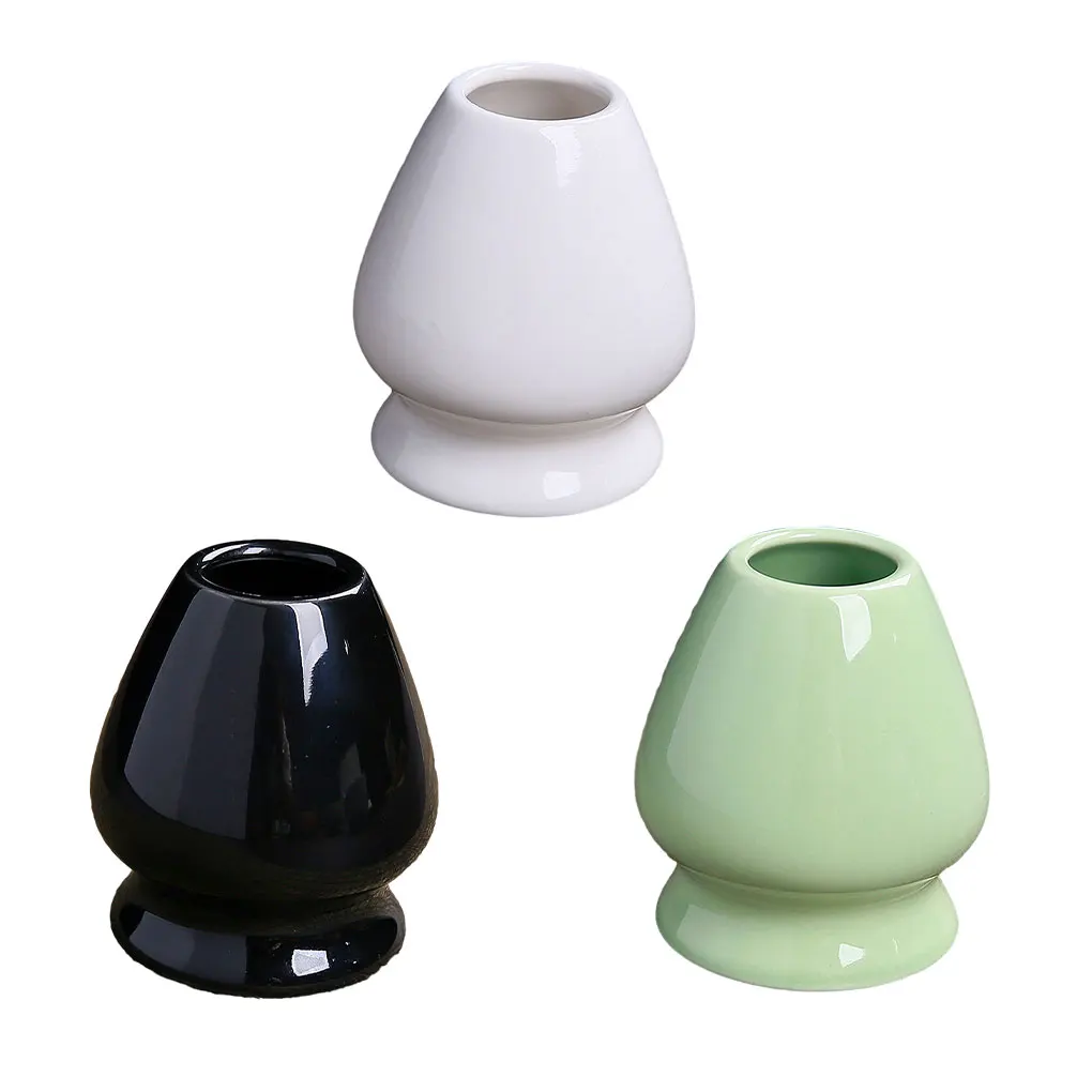 Matcha Tea Whisk Holders Exquisite And Practical Essential For Tea Drinking Ceramic Whisk Holder black