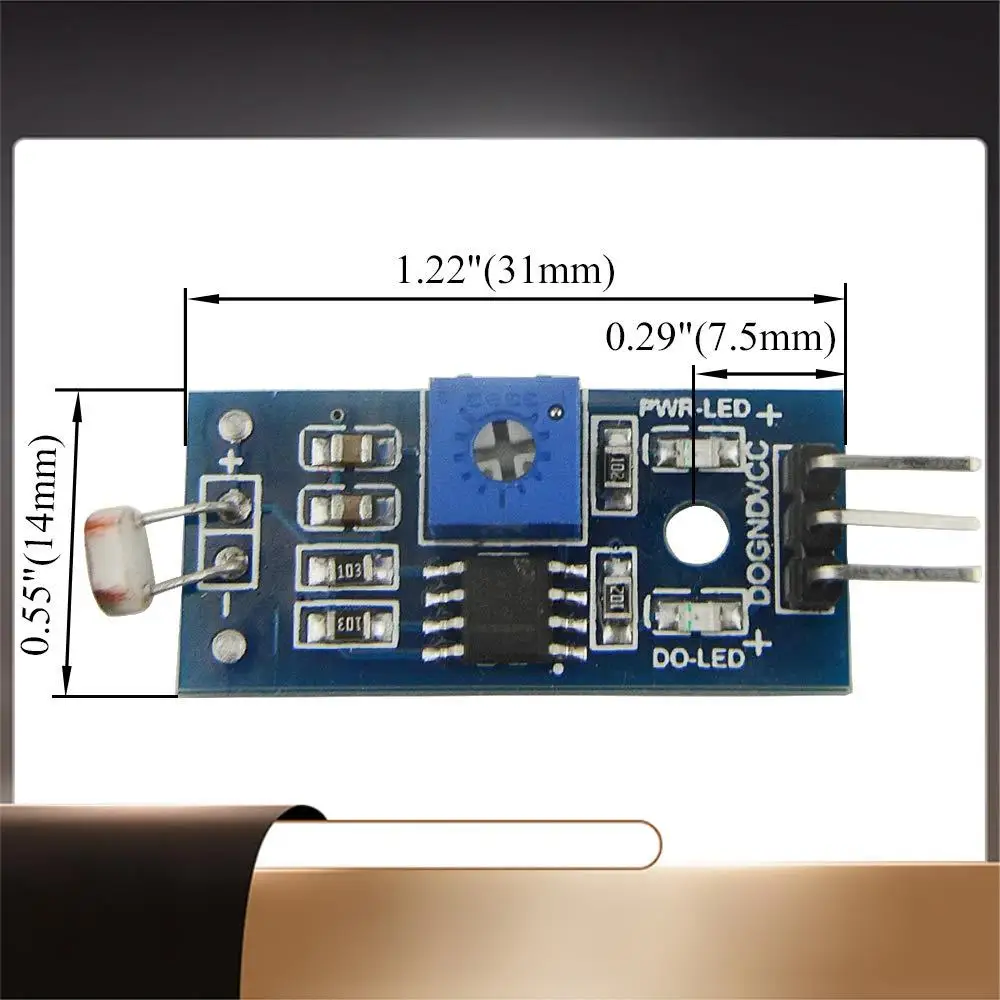 

10Pcs Photosensitive Sensor Module Digital Light Intensity Detection Photosensitive Resistor Module Digital Measurement-X64A