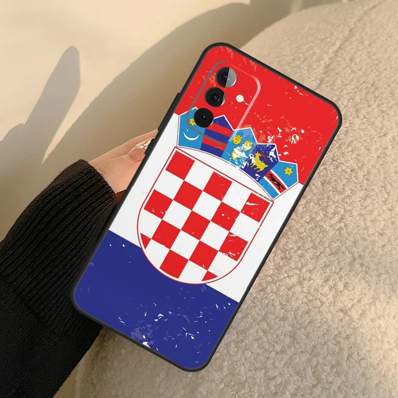 Croatia Flag Case For Samsung Galaxy A34 A54 A24 A14 A13 A23 A33 A53 A12 A22 A32 A52 A51 A71 Back Cover