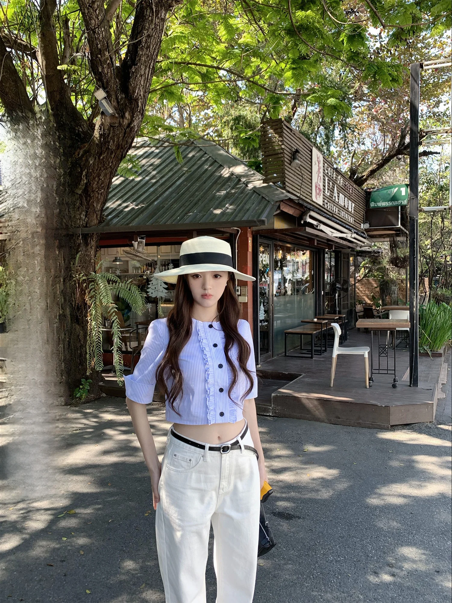 

Женская футболка Neurcz с коротким рукавом, в полоску, с круглым вырезом, весенняя модная футболка, удлиненная, А-силуэт, с дизайнерскими рукавами