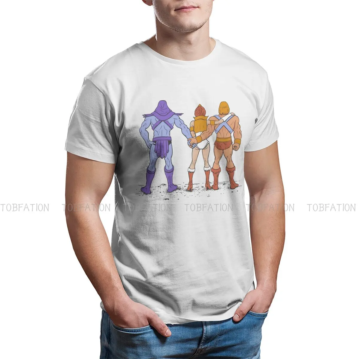 He Man and the Masters of the Universe 50 SHADES OF GRAYSKULL Tshirt Men Tops Vintage Clothing Harajuku Polyester T Shirt