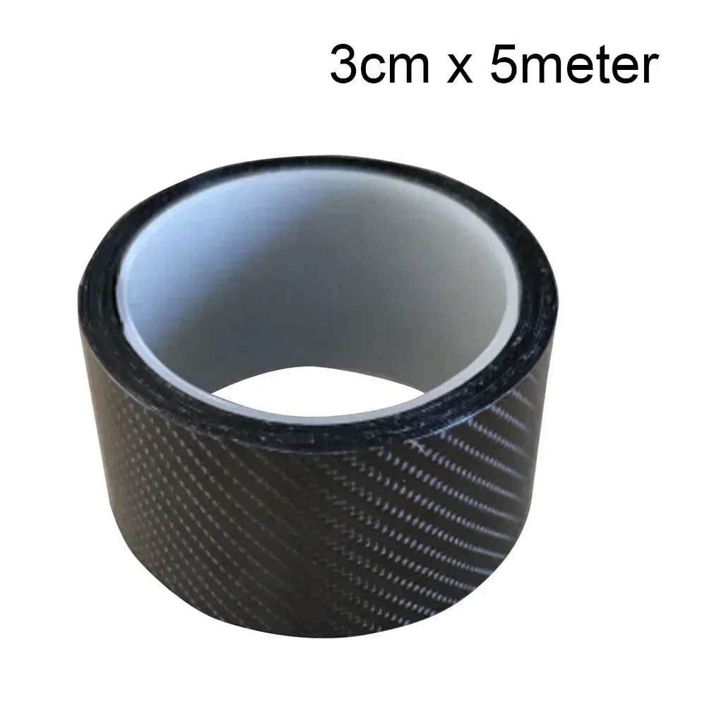 Bike Frame Protection Stickers 5D Carbon Pattern Film 3/5cm Mountain Road Bicycle Protector Film Anti-scratch Sticker