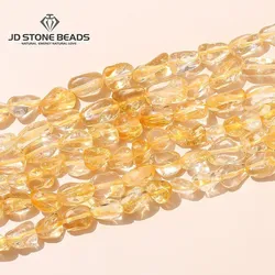 Natural Citrines Bead 6-8mm Irregular Chip Stone Reiki Healing Loose Charm Beads For Jewelry Making Necklace Bracelet Accessory