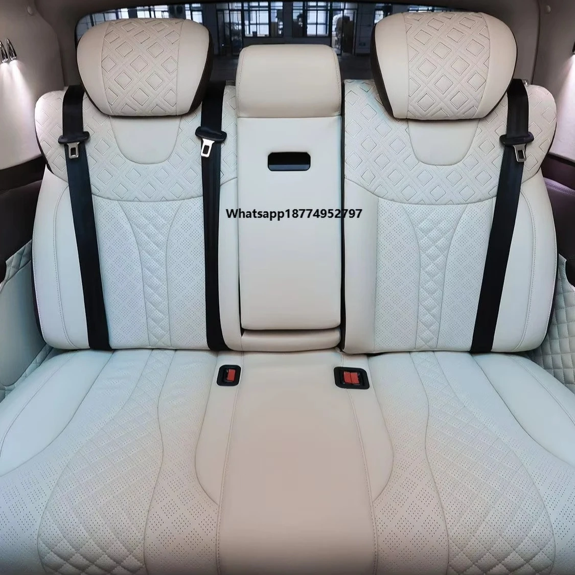 CTZY Luxury Auto VIP Leather Car Seats 3-Person Bench for MPV Van Back Row Factory Modification Model Alphard