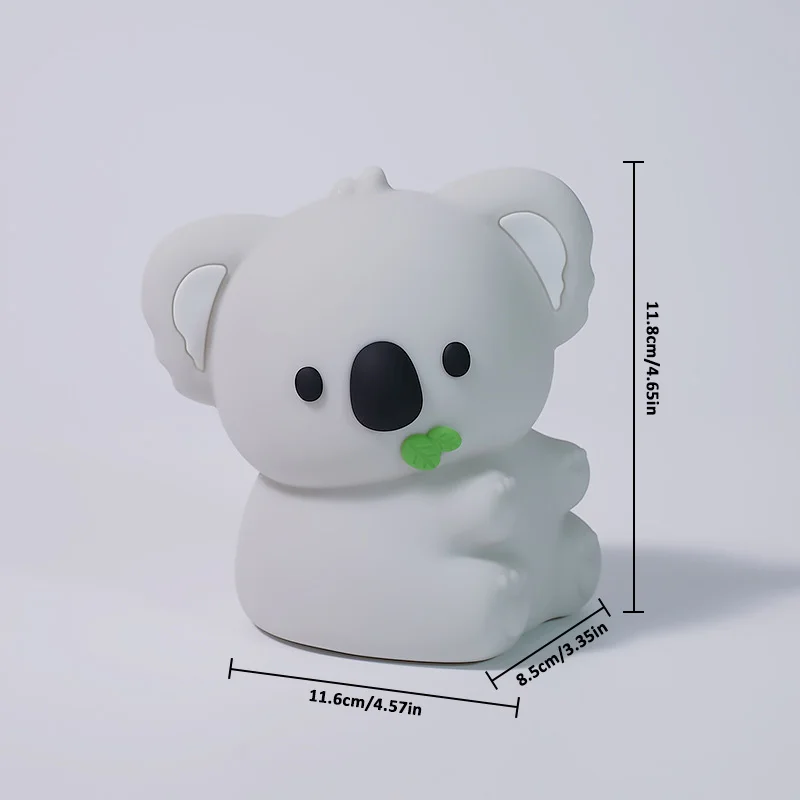 Koala night light desk lamp can be set to turn off the light at a fixed time. Cute decorative gifts can be controlled by voice