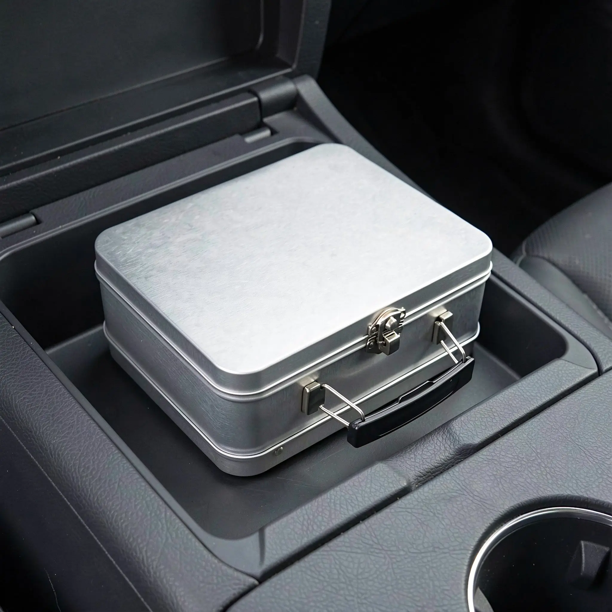 3Pcs Metal Lunch Box Finish Hinged Lid Leakproof Tin Food Container Vintage Bento Box for Work School Picnic Meals