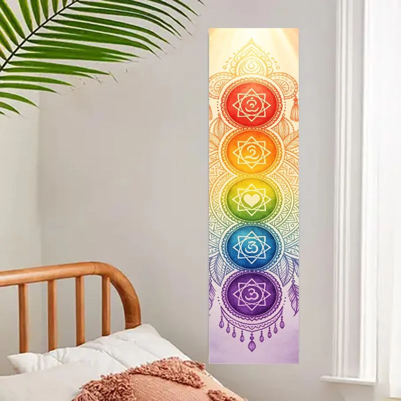 VIKAMA Vertical Ocean Wave Tapestry, Retro Sunset Sea Tree Wall Hanging Boho Bedroom Living Room Decor