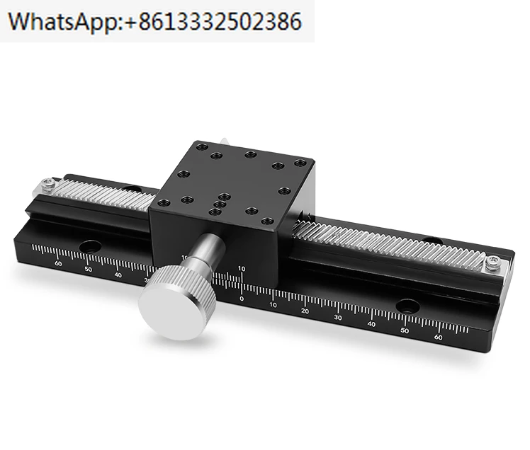 X-axis dovetail groove manual displacement table long stroke gear rack type sliding table - EJR11/01/E-EIM02