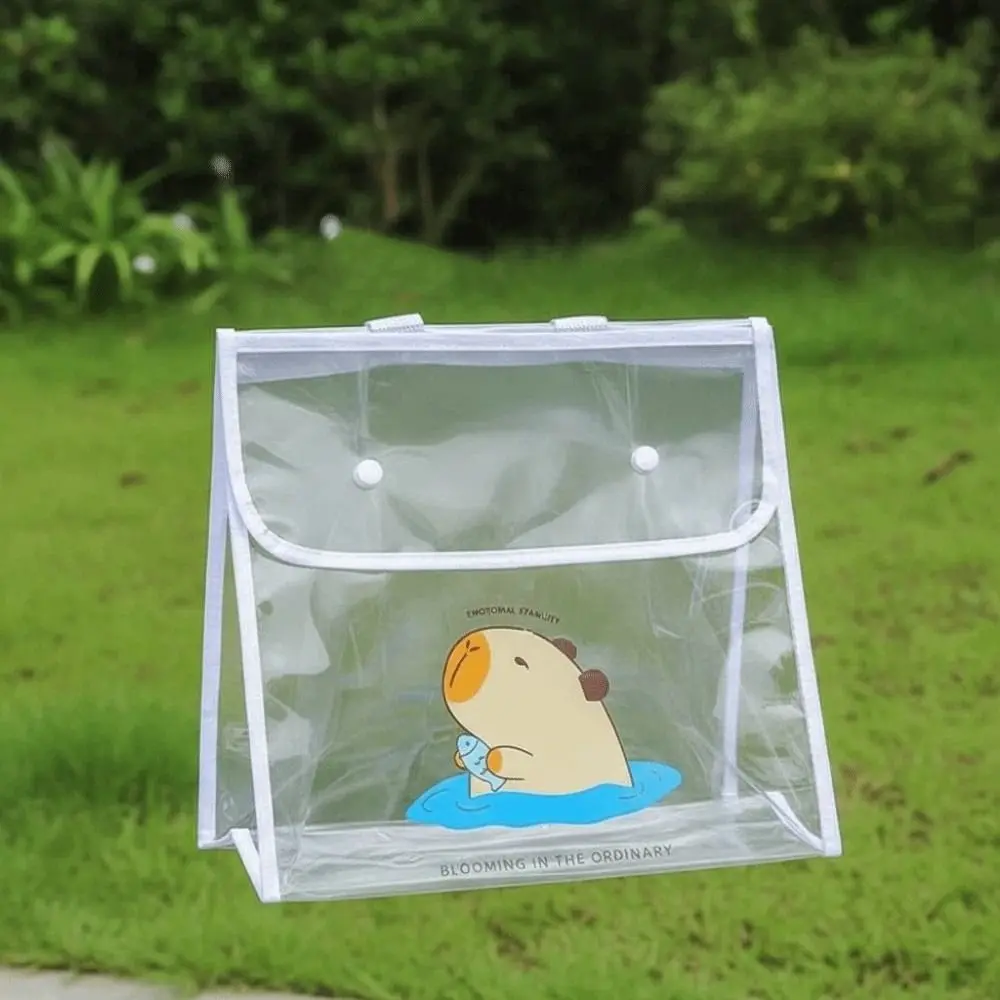Adjustable Strap Transparent Front Hanging Bag Large Capacity PVC Square Waterproof Pouch Plastic Lightweight