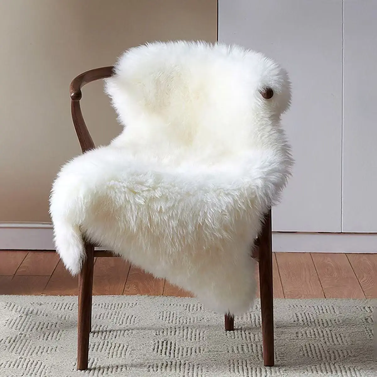 128cm Extra Large Luxury Australian Sheepskin Rug Natural Sheepskin Pelt Lambskin Sofa Cushion Real Fur Blanket Floor Carpet