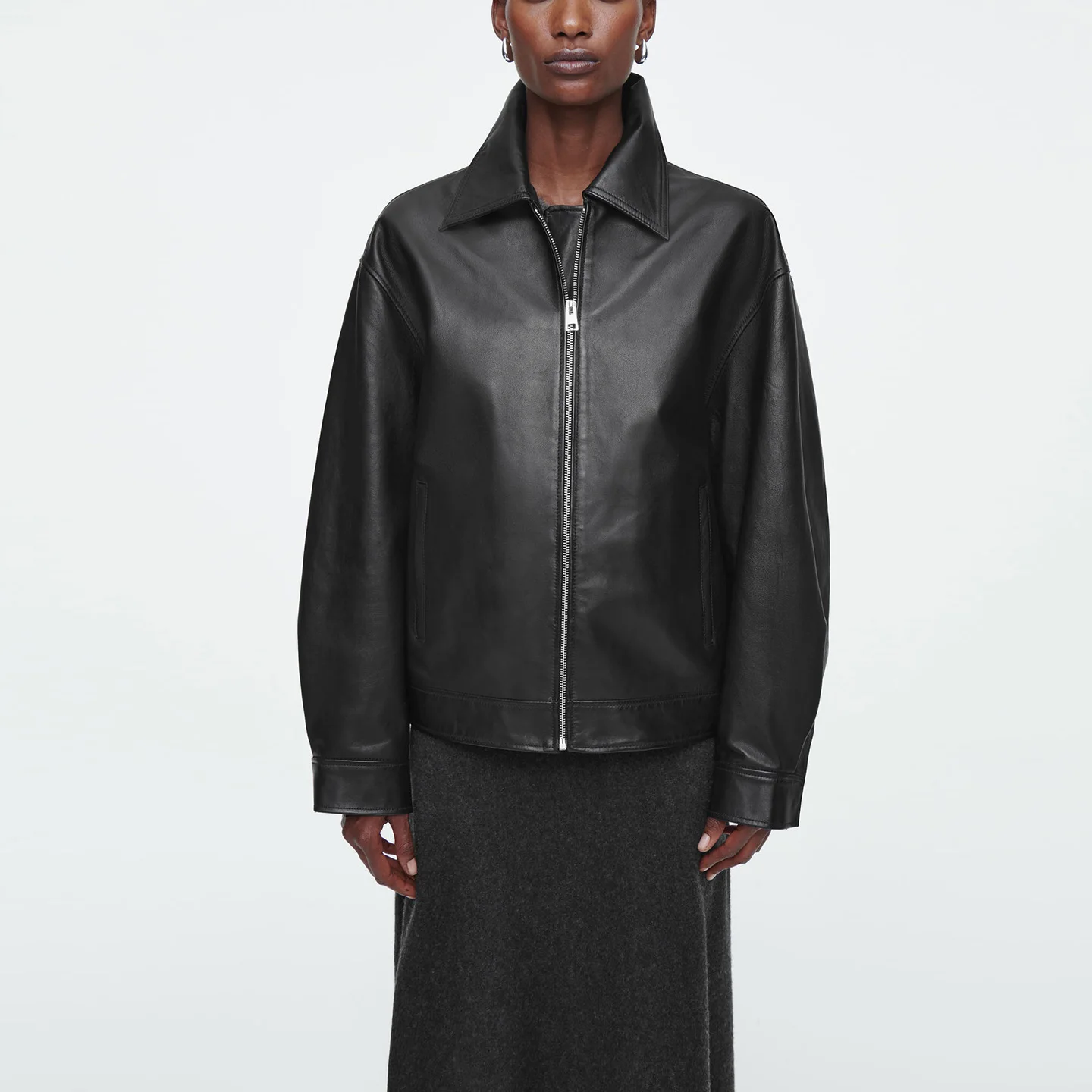 معطف Jaet نسائي جديد لخريف 2025 من الجلد أنيق للركاب Z حامل مناسب ملابس خارجية للسيدات