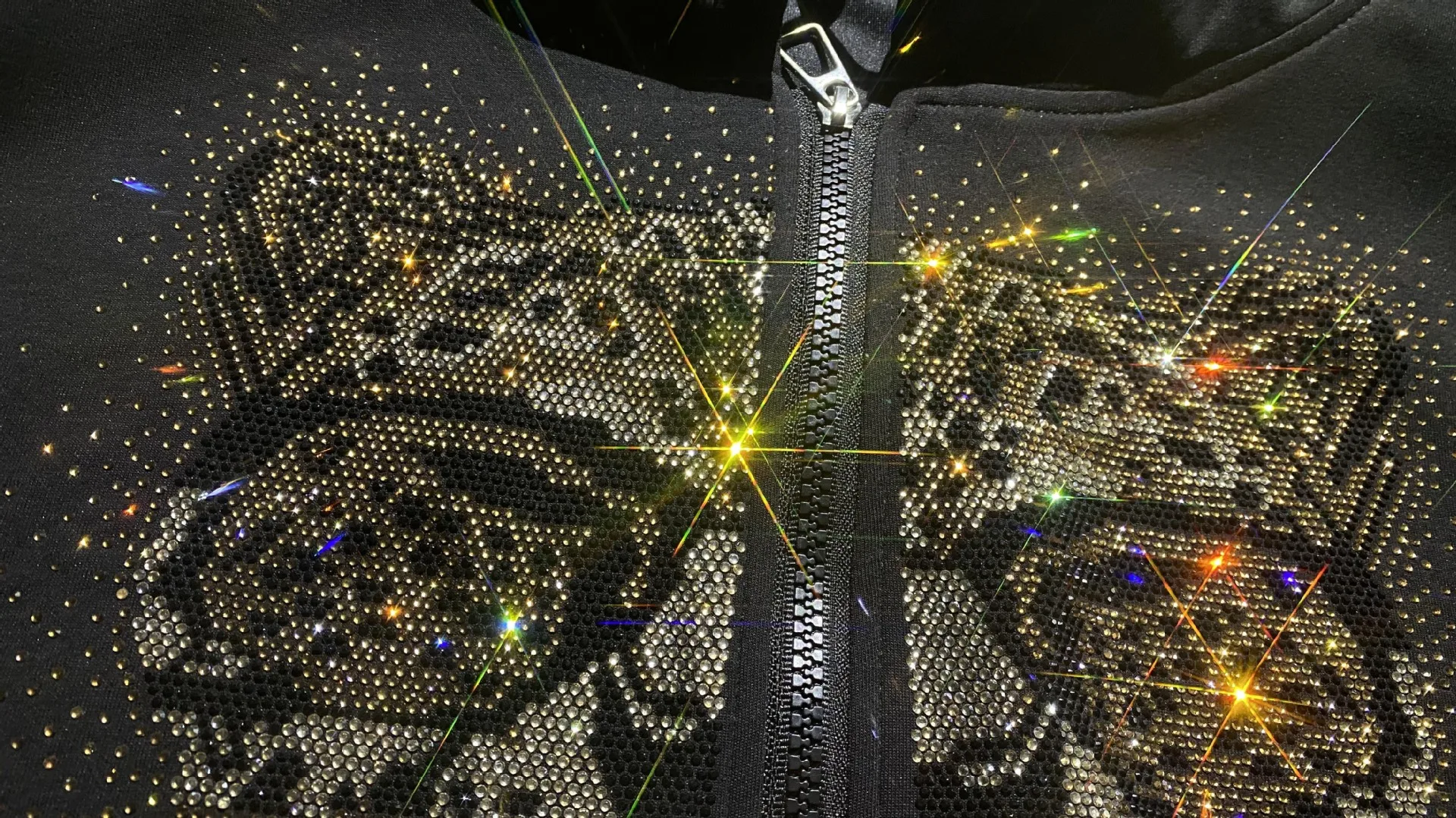 الترتر ليوبارد رئيس نمط مستقيم بانت مجموعات 2 قطعة امرأة Y2k الملابس عادية سستة قمصان سويت شيرت بقلنسوة مطابقة مجموعات أبلى