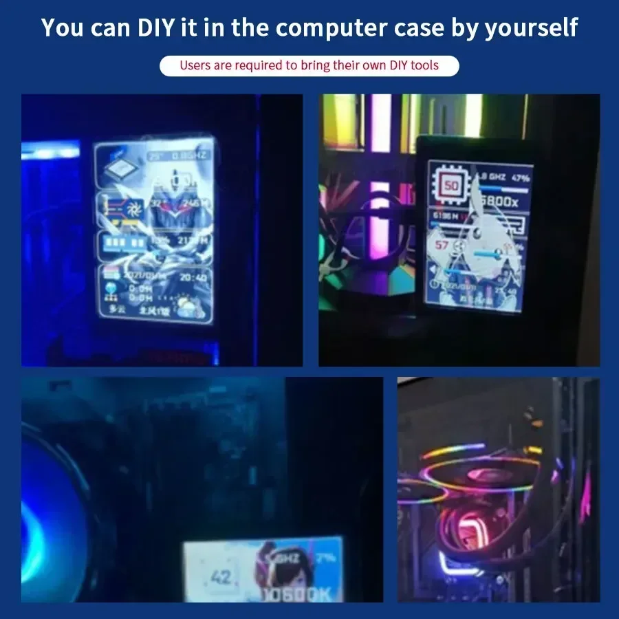 Layar Sekunder Mini IPS USB Tipe C 3.5 Inci CPU GPU RAM HDD Monitor Komputer Tampilan Monitor LCD Windows 8/10/11 Bebas AIDA64